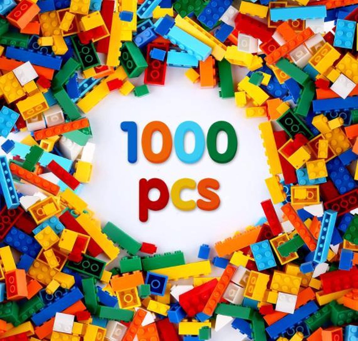 Bouwstenen 1000 stuks | incl. 6 bodemplaten | past op LEGO | bricks